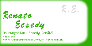 renato ecsedy business card