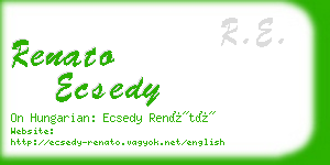 renato ecsedy business card